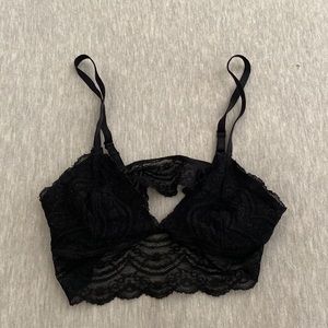 Black lace bralette
